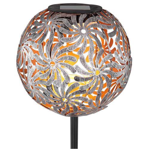 33632 LED napelemes lámpa fém golyóval