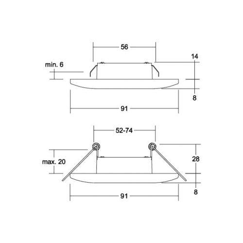 BRUMBERG Adapt LED beszerelt downlight