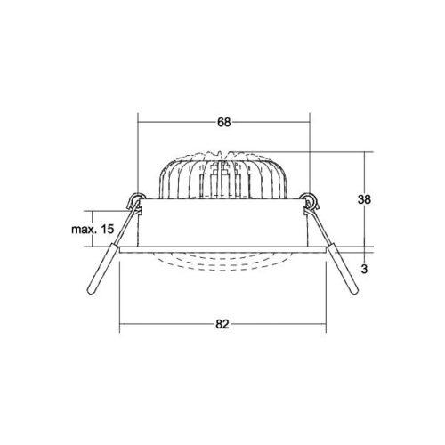 BRUMBERG BB34 LED beépített spot nem dimm.