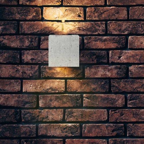 Beton szürke LED kültéri fali lámpa Riak