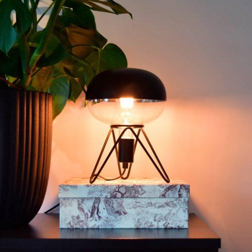 Calex Boden Top fejtükör E27 6W fekete Ø22cm