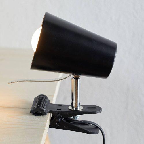 Clampspots modern fekete csíptetős lámpa