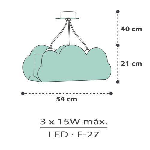 Dalber Cloud Green függőlámpa