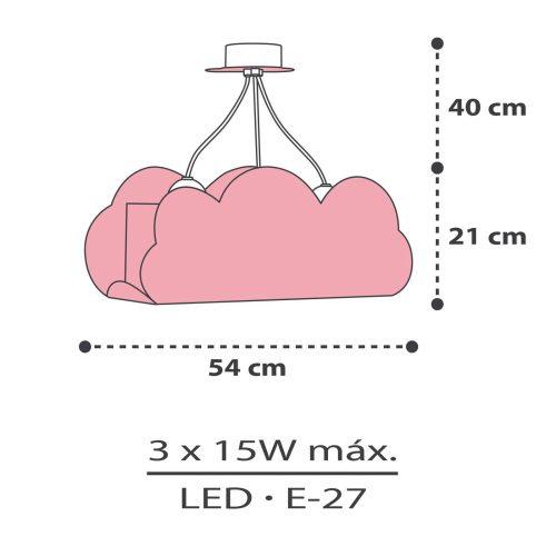 Dalber Cloud Pink függőlámpa