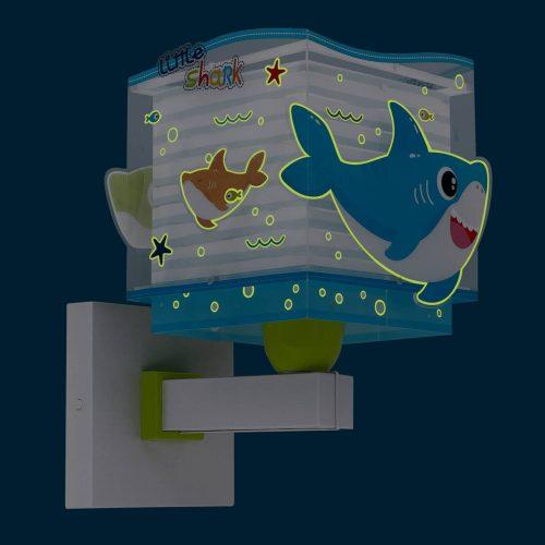 Dalber Little Shark falilámpa tengeri motívummal