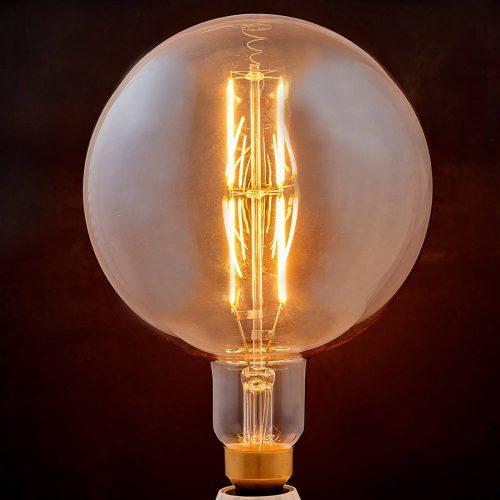 E27 LED lámpa izzósz 8W 800lm 1800K borostyán gömb