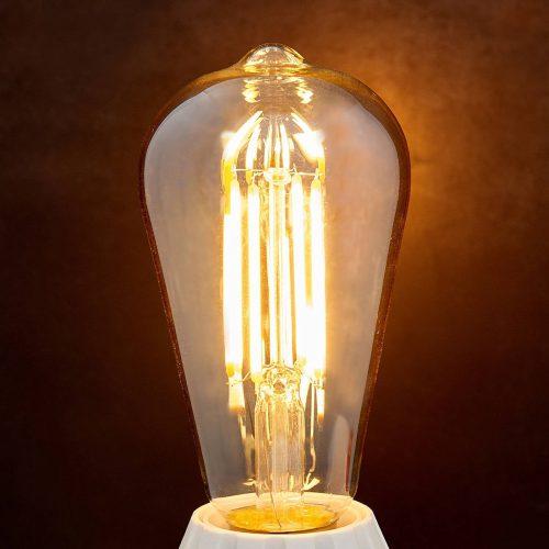 E27 LED rusztikus izzó 6W 500lm borostyán 1800K 3