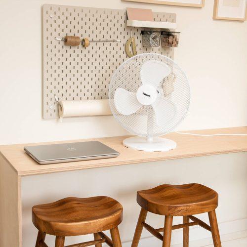 Fehér asztal ventilátor VE-5727 3 beállítással