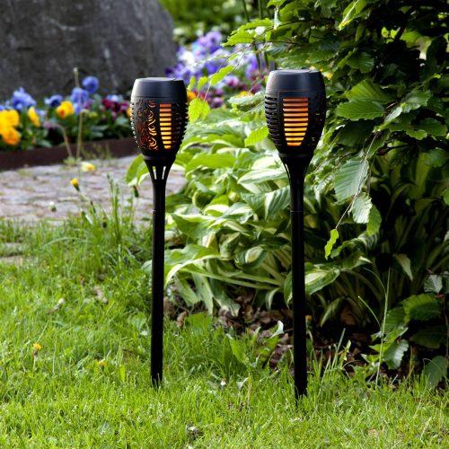 Flame LED napelemes földbe sz. lámpa