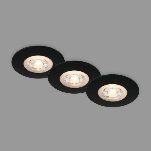 Kulana LED sülly. reflektor fekete 3 darabos IP65