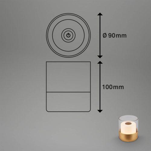LED akkus asztali világítás 7483 IP44 dimm arany