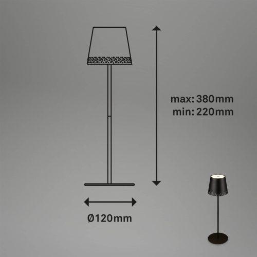 LED asztali világítás Kiki akkuval 3 000 K