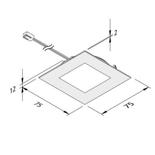 LED bútorok fény FAQ 68 rozsdamentes acél 4W 3000K