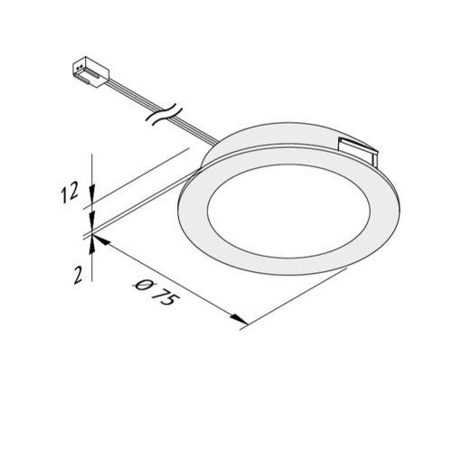LED bútorok fény FAR 68 rozsdamentes acél 4W 4000K