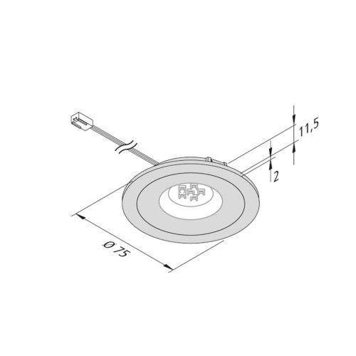 LED bútorsz. refl. AR 68 4W rozsdam. acél 3000K