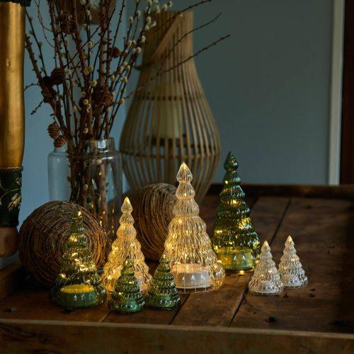 LED deco figura Lucy fa üvegből