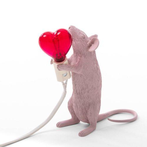 LED dekor lámpa Mouse Lamp USB Bálint fehér