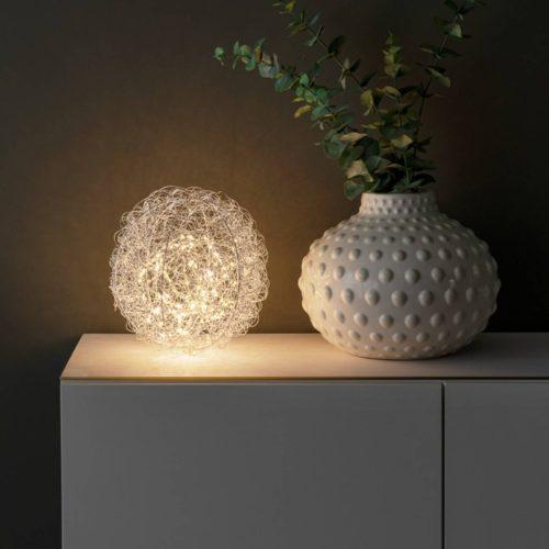 LED dekoratív fénydrót gömb