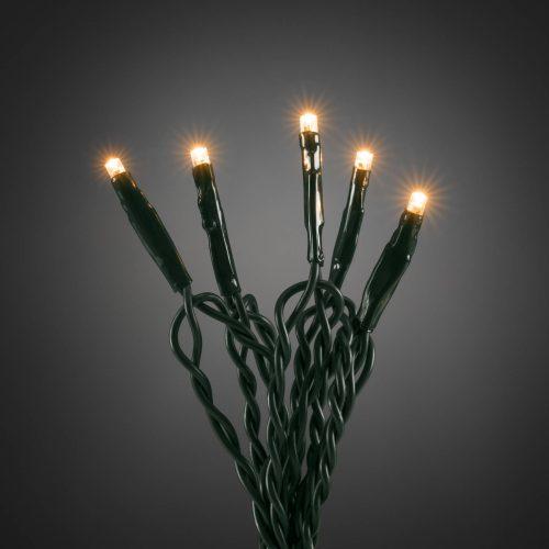 LED fényfüzér Micro 100fl sötétzöld/borostyán