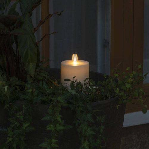 LED gyertya IP44 krém fehér sima magasság 13cm