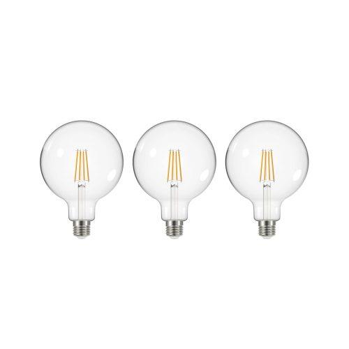 LED izzó izzószál átlátszó E27 G125 3
