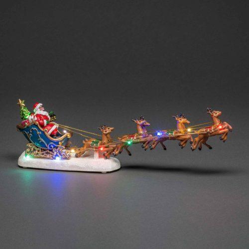 LED jelenet Télapó egy szánon