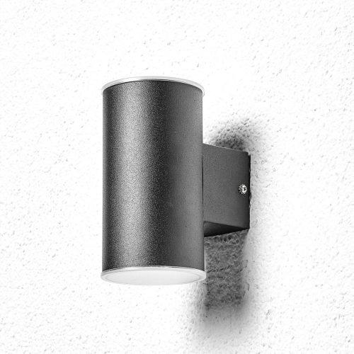LED kültéri falilámpa Morena fekete 2 izzós.