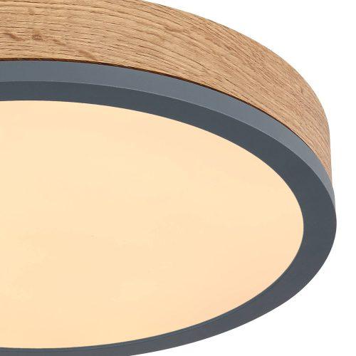 LED mennyezeti lámpa Doro Ø 30 cm sötét fa