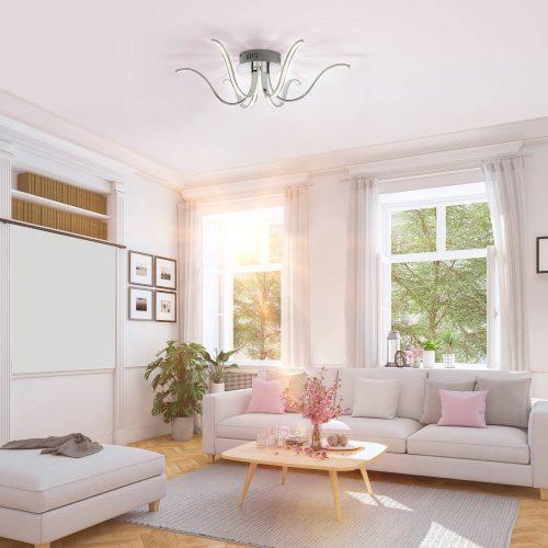LED mennyezeti lámpa Valerie 6 lámpás Ø67cm acél