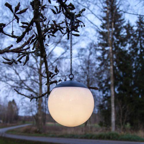 LED napelemes függőlámpa Globus