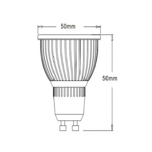 LED reflektor GU10 5 W 830 85° 4-es klt