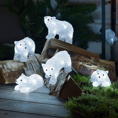 LED világító figurák jegesmedvék kültérre