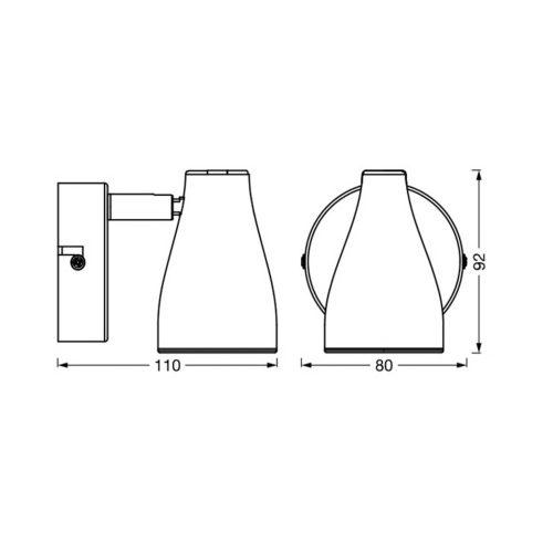 LEDVANCE Pear LED-spot GU10 1 izzó fekete