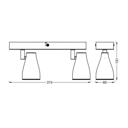 LEDVANCE Pear LED-spot GU10 2 izzó fehér