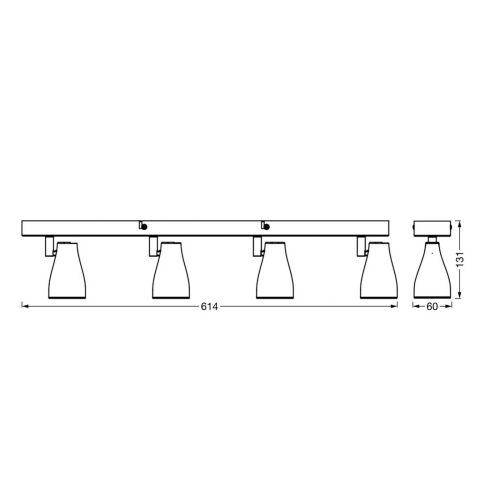 LEDVANCE Pear LED-spot GU10 4 izzó szürke