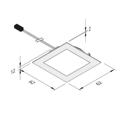 LEDbútorba építhető lámpa DynamicFAQ58 acél 3W CCT