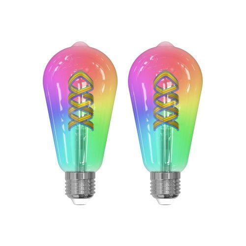 LUUMR Smart LED izzószál készlet 2 darab E27 ST64 4W RGB világos Tuya