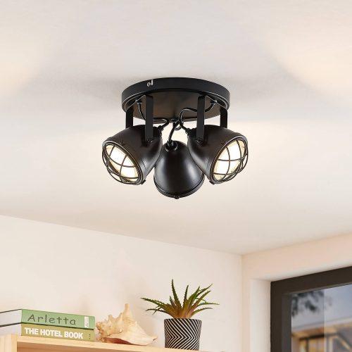 Lindby Biona LED mennyezeti spotlámpa arany gyűrűvel