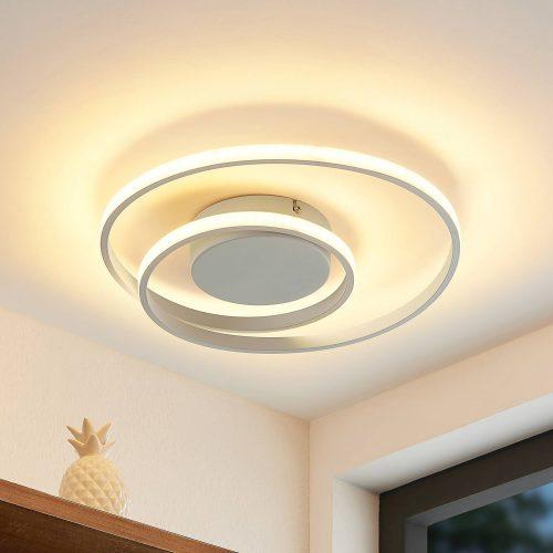 Lindby Emisua LED mennyezeti CCT dimmel. fehér