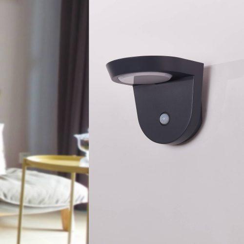 Lindby Jasiah LED szolár falilámpa 16cm érzékelő