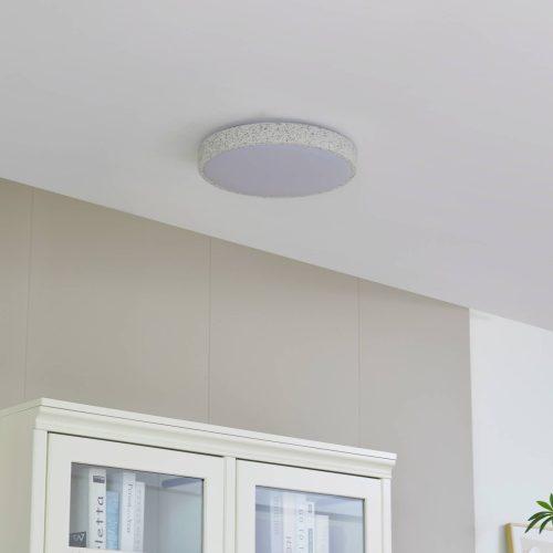 Lindby Smart LED-es mennyezeti lámpa Elmor Tuya Ø39cm világosszürke Tuya