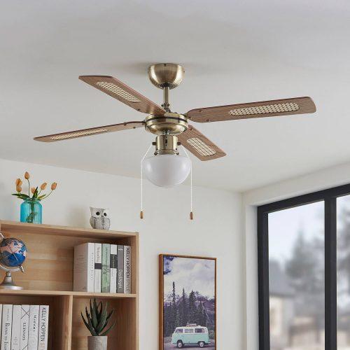 Lindby mennyezeti ventilátor Rakan világítással