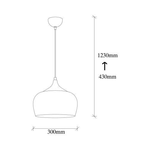 Lógó világítás Berceste 212-S Ø30cm fekete/arany