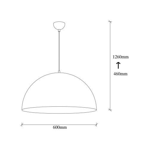 Lógó világítás Berceste 237-S Ø60cm fekete/arany