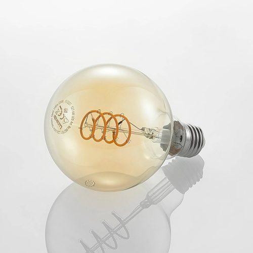 Lucande LED E27 G95 4 W 1800 K dimm borostyán 5-ös