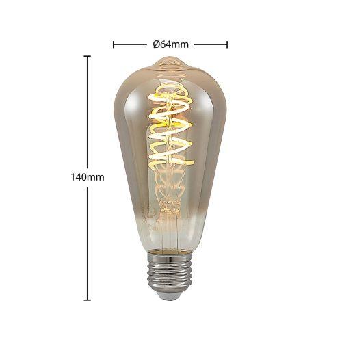 Lucande LED E27 ST64 4 W 1800 K dimm füst 5-ös