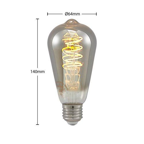 Lucande LED E27 ST64 4 W 1800 K dimm titán 5-ös