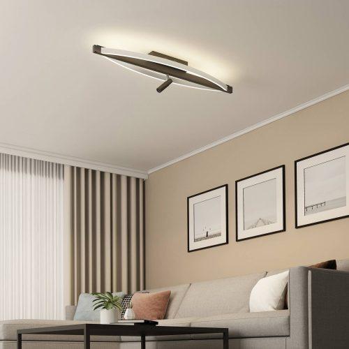 Lucande Matwei LED mennyezeti lámpa ovál nikkel