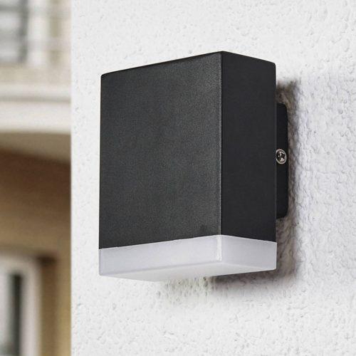 Modern LED kültéri fali lámpa Aya fekete színben