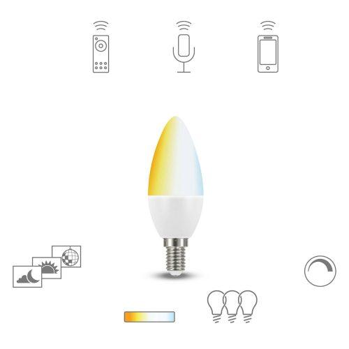 Müller Licht tint fehér LED gyertya lámpa E14 5